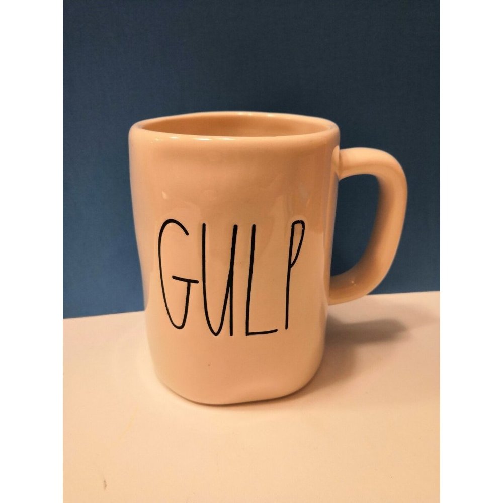 Rae Dunn GULP Mug ~ Rare M Stamp Collectible First Edition Magenta Cup